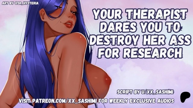 imagem de ASMR Roleplay - Seu terapeuta o desafia a destruir o traseiro dela para pesquisa