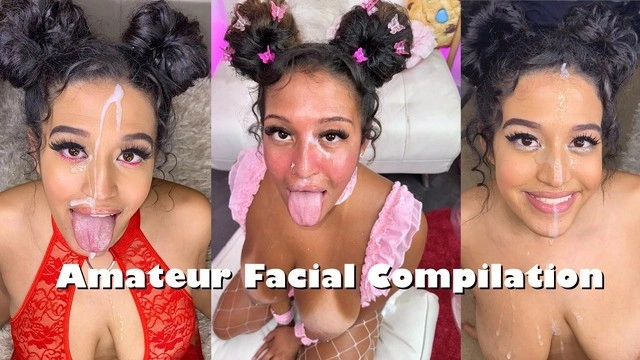 imagem de Compilação Facial Amadora (POV Facials With Huge Cumshots)
